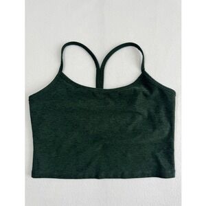 Athleisure Beyond Yoga Spacedye Crop Tank Women L Dark Green